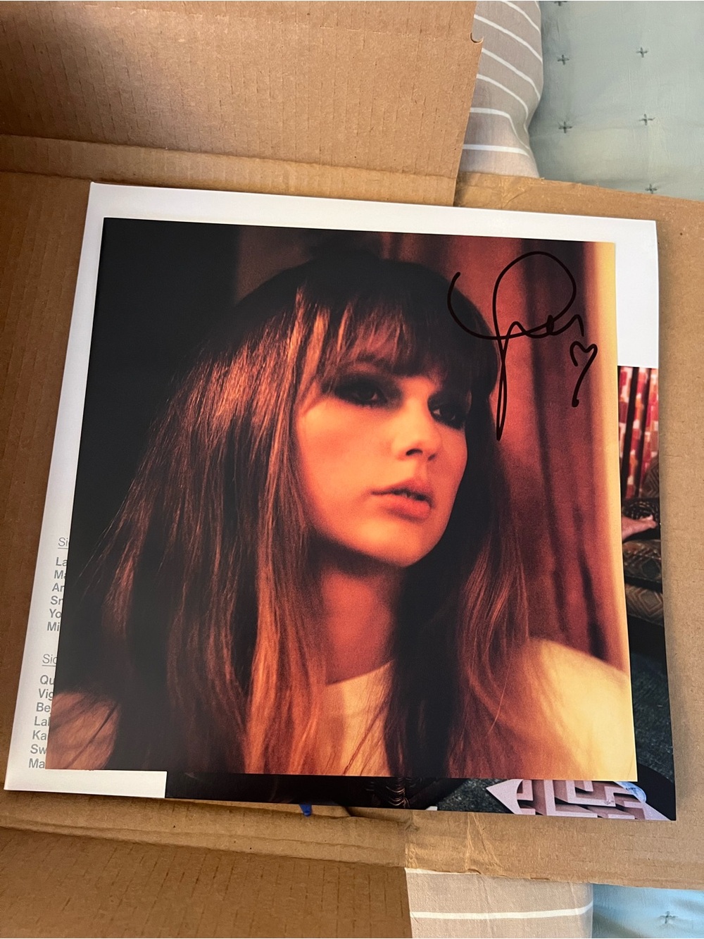 Taylor Swift Signed Midnights Vinyl